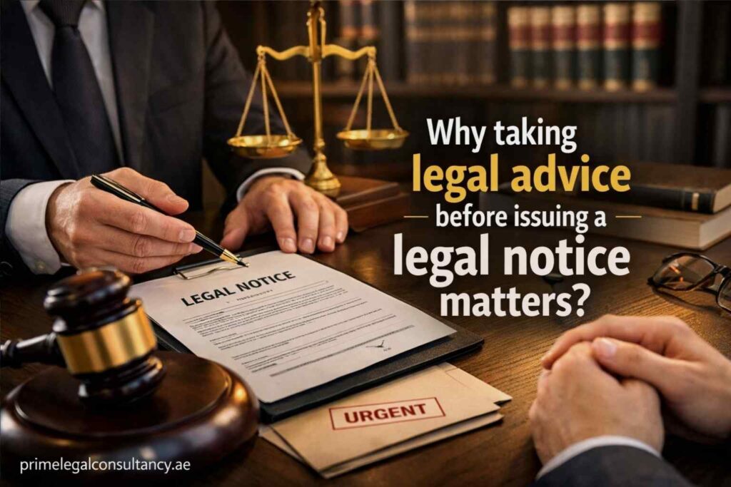Why taking legal advice before issuing a legal notice matters?