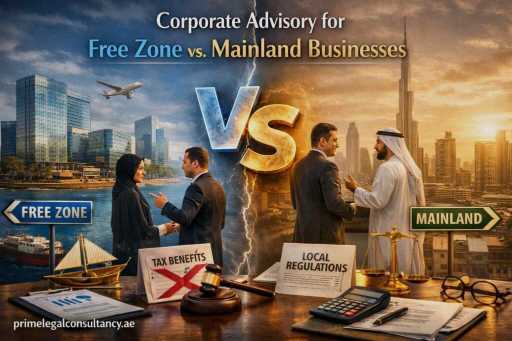Corporate Advisory for Free Zone vs. Mainland Businesses